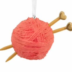 Clearance The Jolly Christmas Shop Hallmark 3.5" Knitting Needles Christmas Ornament 1HGO2861