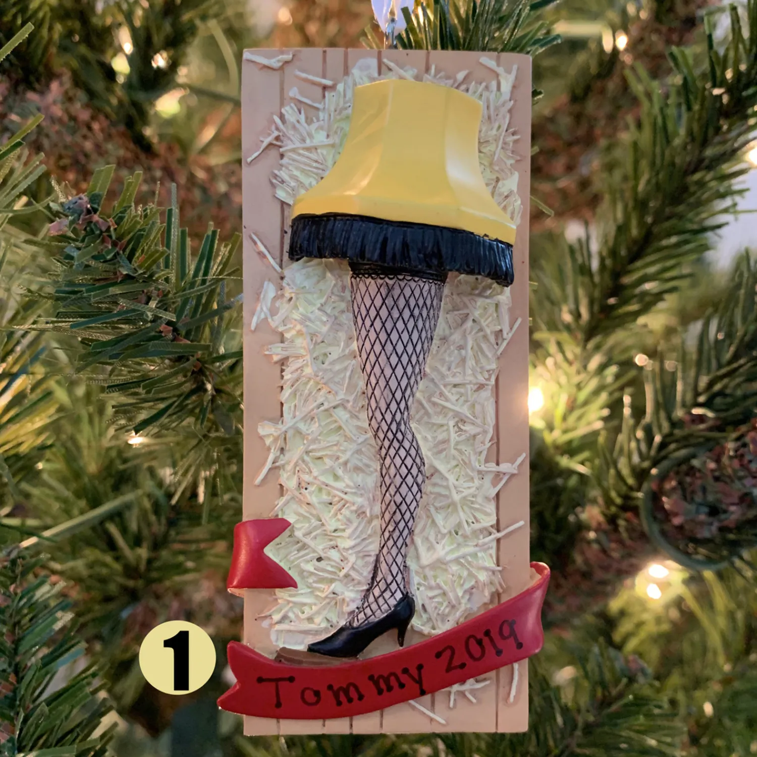 Discount The Jolly Christmas Shop Hallmark 3.75" Leg Lamp Personalized Christmas Ornament 2HCM5413