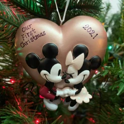 Outlet The Jolly Christmas Shop Hallmark 3.6" Mickey And Minnie Love Personalized Christmas Ornament 2HCM9578