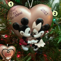 Outlet The Jolly Christmas Shop Hallmark 3" Mickey And Minnie Love Personalized Christmas Ornament 3HCM1002