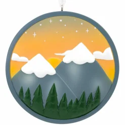 Discount The Jolly Christmas Shop Hallmark 3.4" Mountain Scene Christmas Ornament 1HGO2817