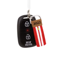 New The Jolly Christmas Shop Hallmark 2.5" New Driver Dated 2022 Christmas Ornament 1HGO2720