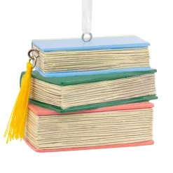 Hot The Jolly Christmas Shop Hallmark 2.25" Stack Of Books Christmas Ornament 1HGO2383