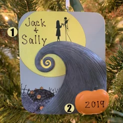 Discount The Jolly Christmas Shop Hallmark 3.9" The Nightmare Before Christmas Personalized Christmas Or Halloween Ornament 3HCM1001