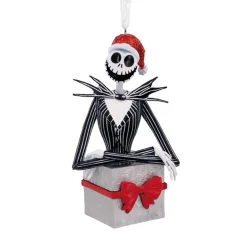 Clearance The Jolly Christmas Shop Hallmark 3.25" Tim Burton's The Nightmare Before Christmas Jack Present Christmas Ornament 3HCM1239