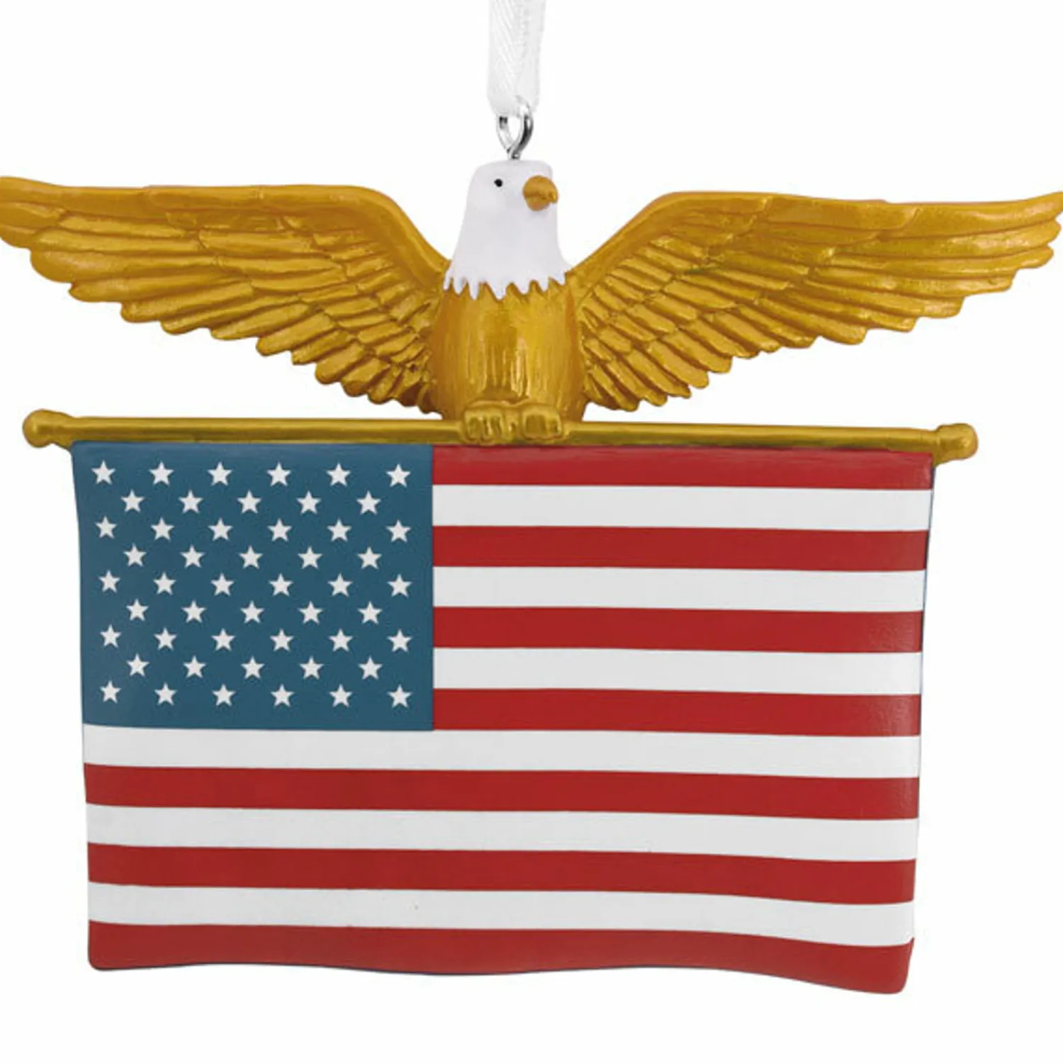 Best The Jolly Christmas Shop Hallmark American Flag Christmas Ornament 1HGO2786