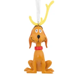 Hot The Jolly Christmas Shop Hallmark The Grinch Max Christmas Ornament 3HCM0584