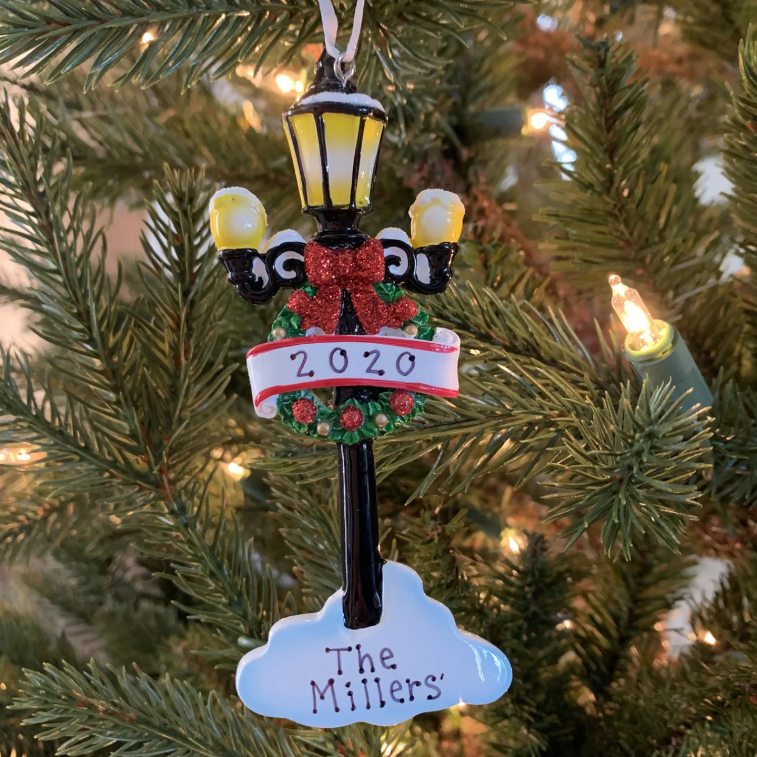 New The Jolly Christmas Shop Holiday Light Post Personalized Christmas Ornament OR1862
