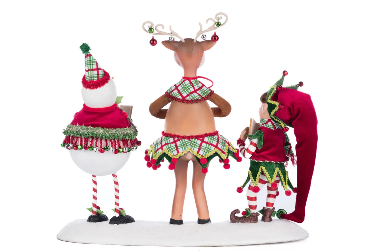 Online The Jolly Christmas Shop Katherine's Collection 18" Alfie, Deerdra, And Snowy Christmas Carolers Christmas Decoration 28-428351