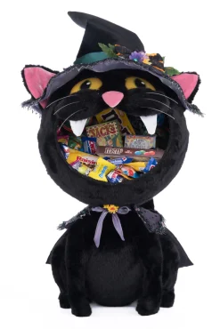 Clearance The Jolly Christmas Shop Katherine's Collection 32" Black Cat Candy Container Halloween Decor 28-428189