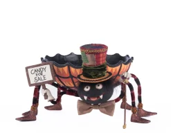 Outlet The Jolly Christmas Shop Katherine's Collection 14.5" Broomstick Acres Spider Halloween Candy Dish 28-428507