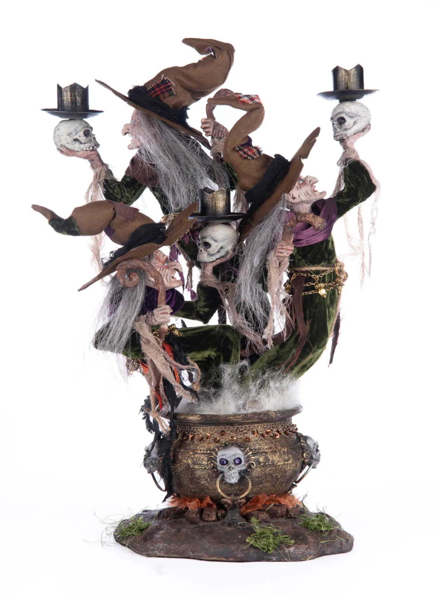 Clearance The Jolly Christmas Shop Katherine's Collection 17.5" Broomstick Acres Witches Candle Holder Halloween Decoration 28-428562