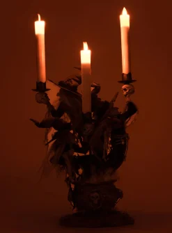 Clearance The Jolly Christmas Shop Katherine's Collection 17.5" Broomstick Acres Witches Candle Holder Halloween Decoration 28-428562