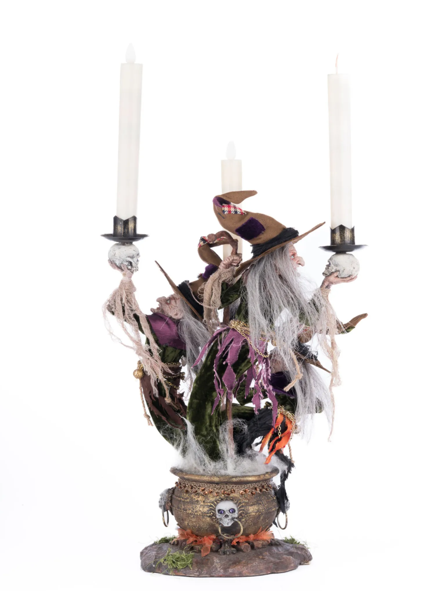 Clearance The Jolly Christmas Shop Katherine's Collection 17.5" Broomstick Acres Witches Candle Holder Halloween Decoration 28-428562
