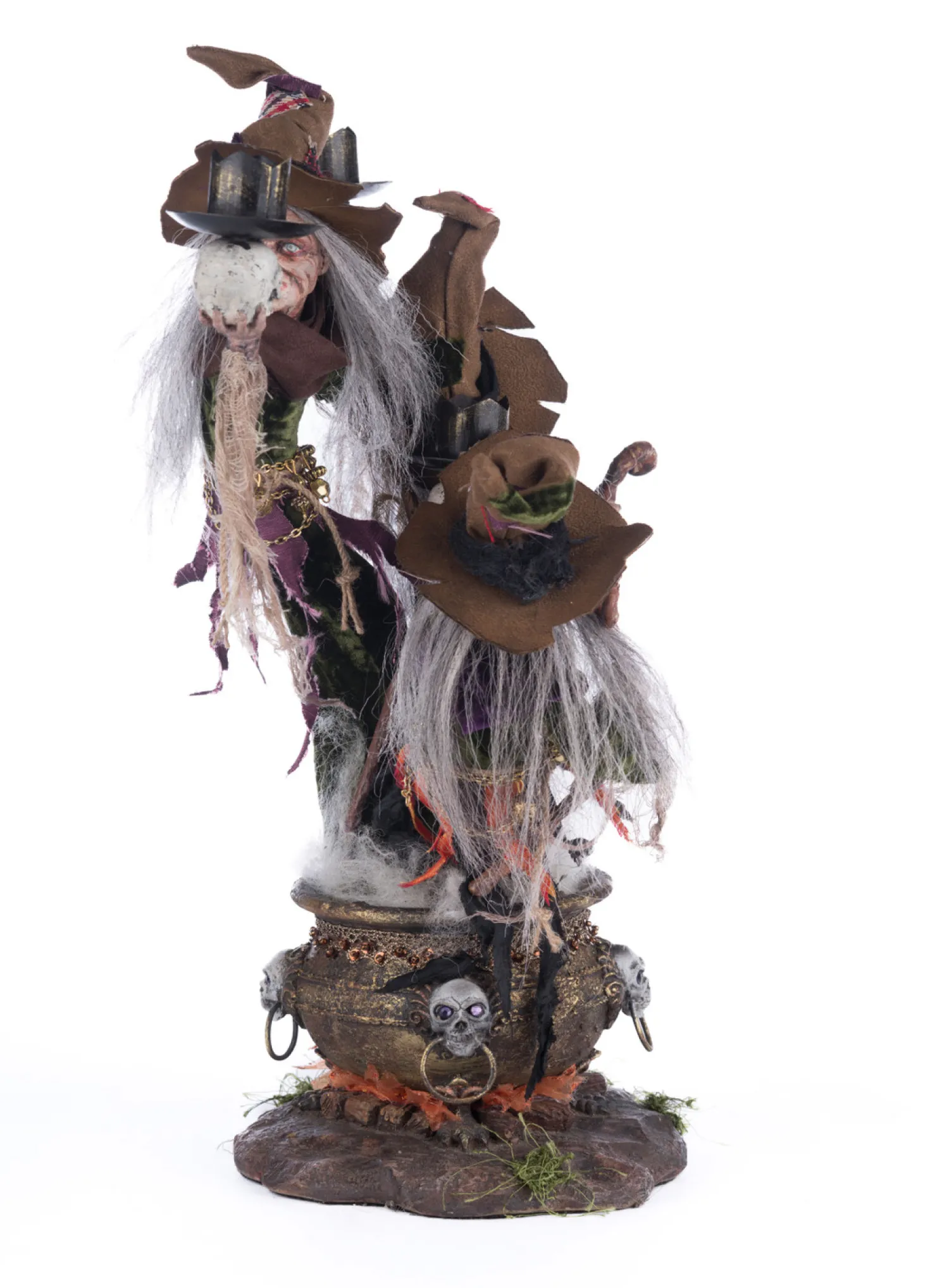 Clearance The Jolly Christmas Shop Katherine's Collection 17.5" Broomstick Acres Witches Candle Holder Halloween Decoration 28-428562