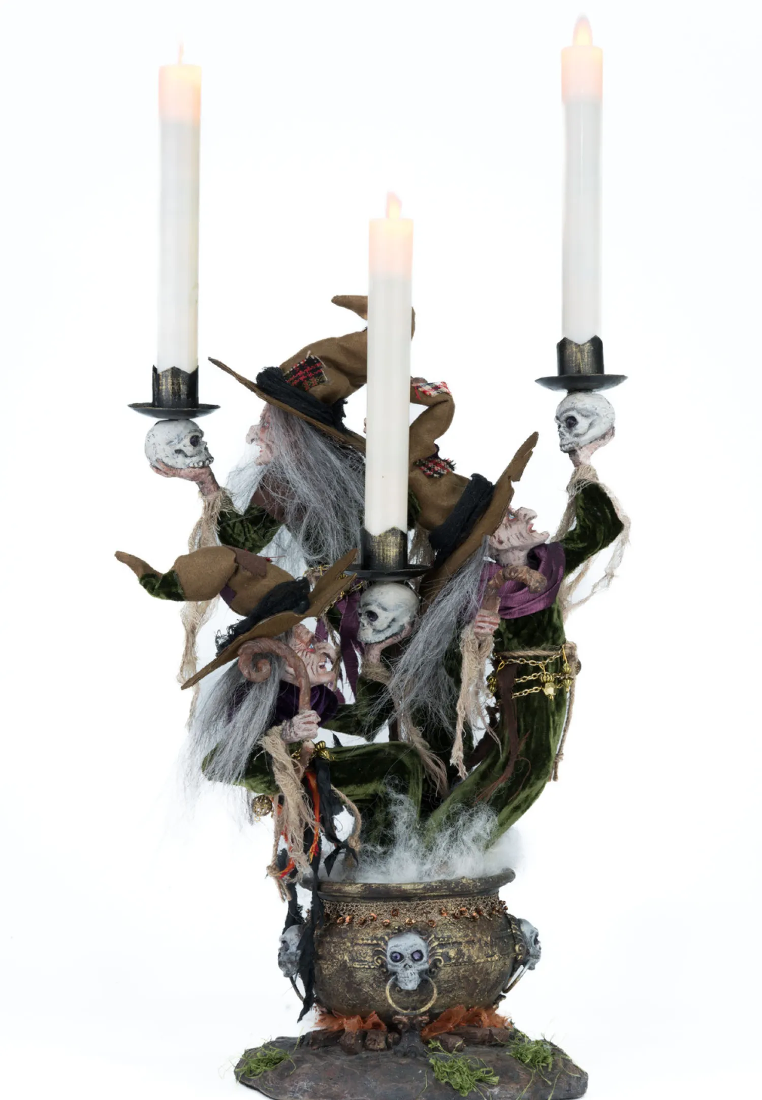 Clearance The Jolly Christmas Shop Katherine's Collection 17.5" Broomstick Acres Witches Candle Holder Halloween Decoration 28-428562