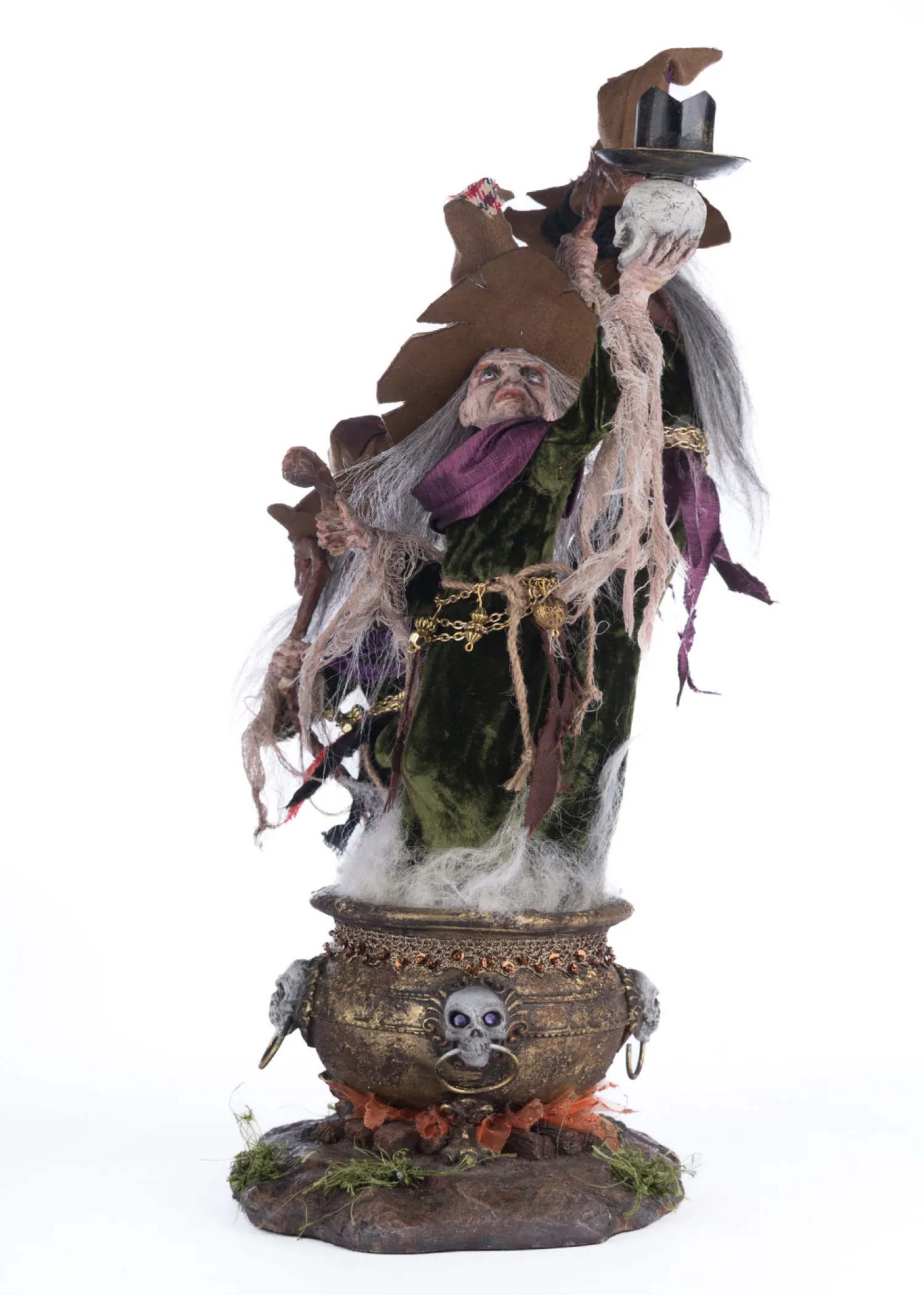 Clearance The Jolly Christmas Shop Katherine's Collection 17.5" Broomstick Acres Witches Candle Holder Halloween Decoration 28-428562