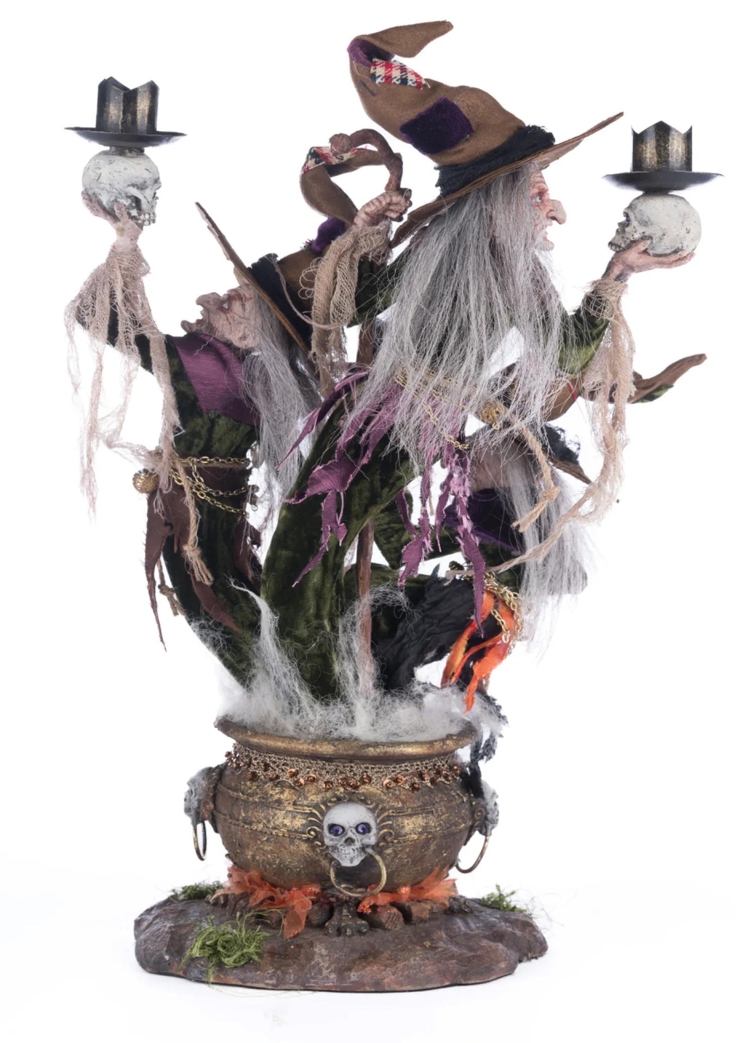 Clearance The Jolly Christmas Shop Katherine's Collection 17.5" Broomstick Acres Witches Candle Holder Halloween Decoration 28-428562