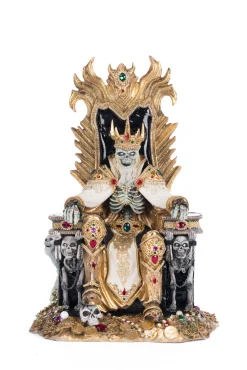 New The Jolly Christmas Shop Katherine's Collection 17" Captain Skully Swashbuckler Pirate King In Chair Halloween Decoration 28-428220