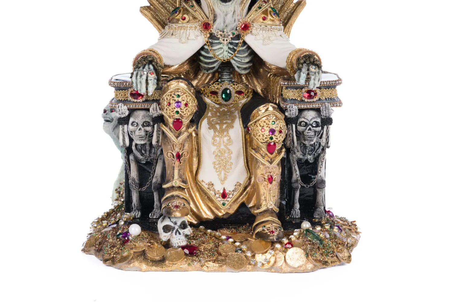 New The Jolly Christmas Shop Katherine's Collection 17" Captain Skully Swashbuckler Pirate King In Chair Halloween Decoration 28-428220