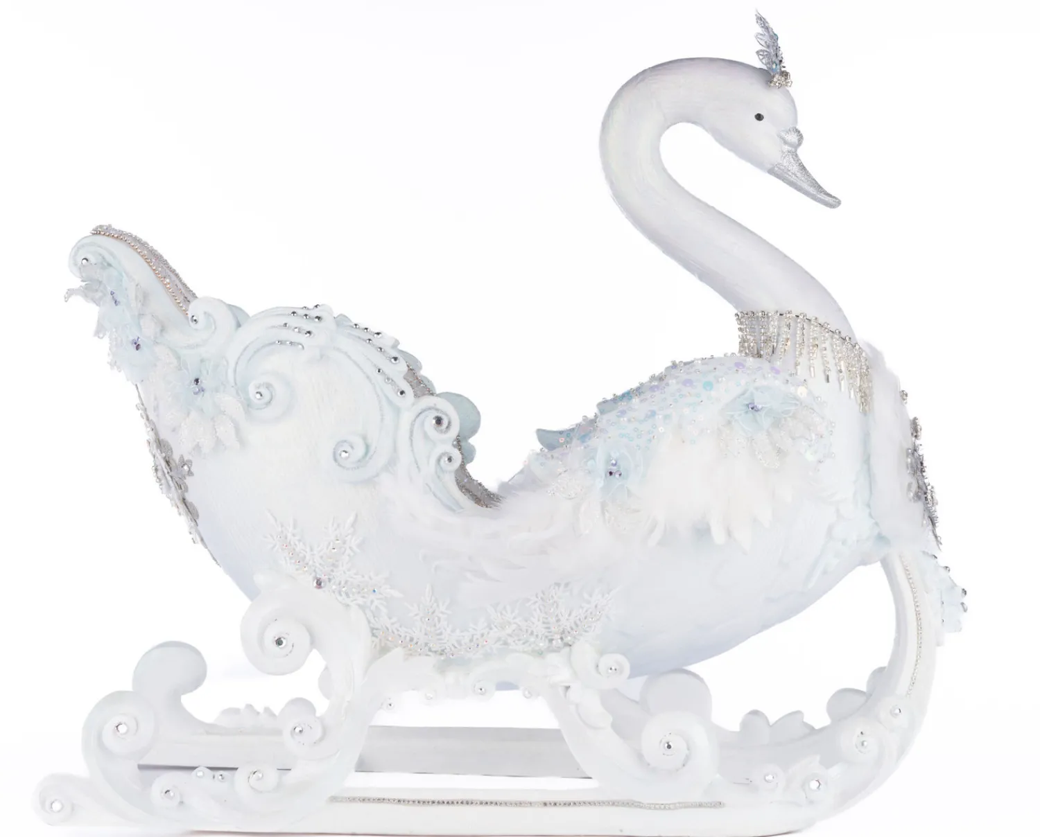 Online The Jolly Christmas Shop Katherine's Collection 21" Dazzling Swan Sleigh Christmas Decoration 28-428310