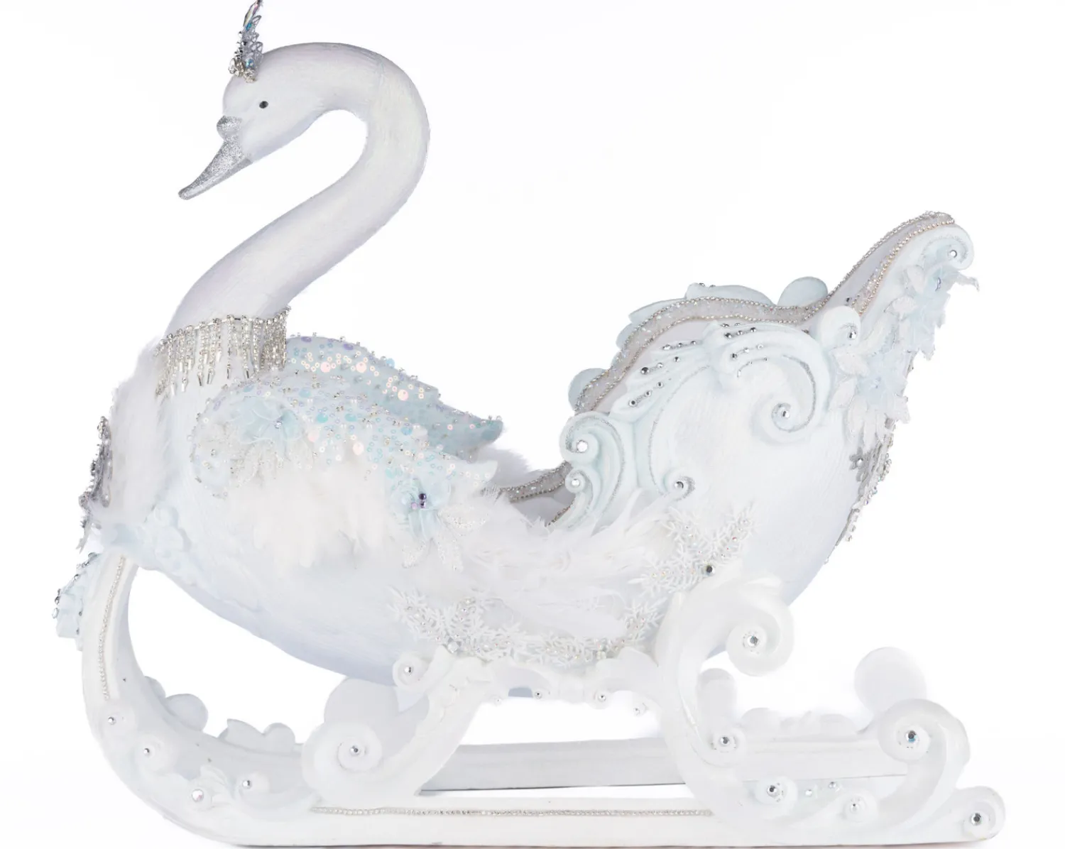 Online The Jolly Christmas Shop Katherine's Collection 21" Dazzling Swan Sleigh Christmas Decoration 28-428310