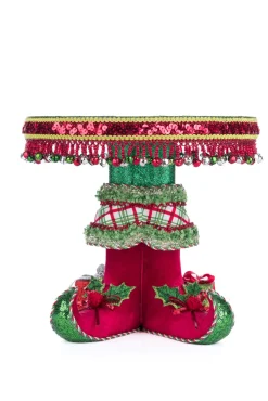 Online The Jolly Christmas Shop Katherine's Collection 10.75" Elf Boots Cake Plate Christmas Decoration 28-428347