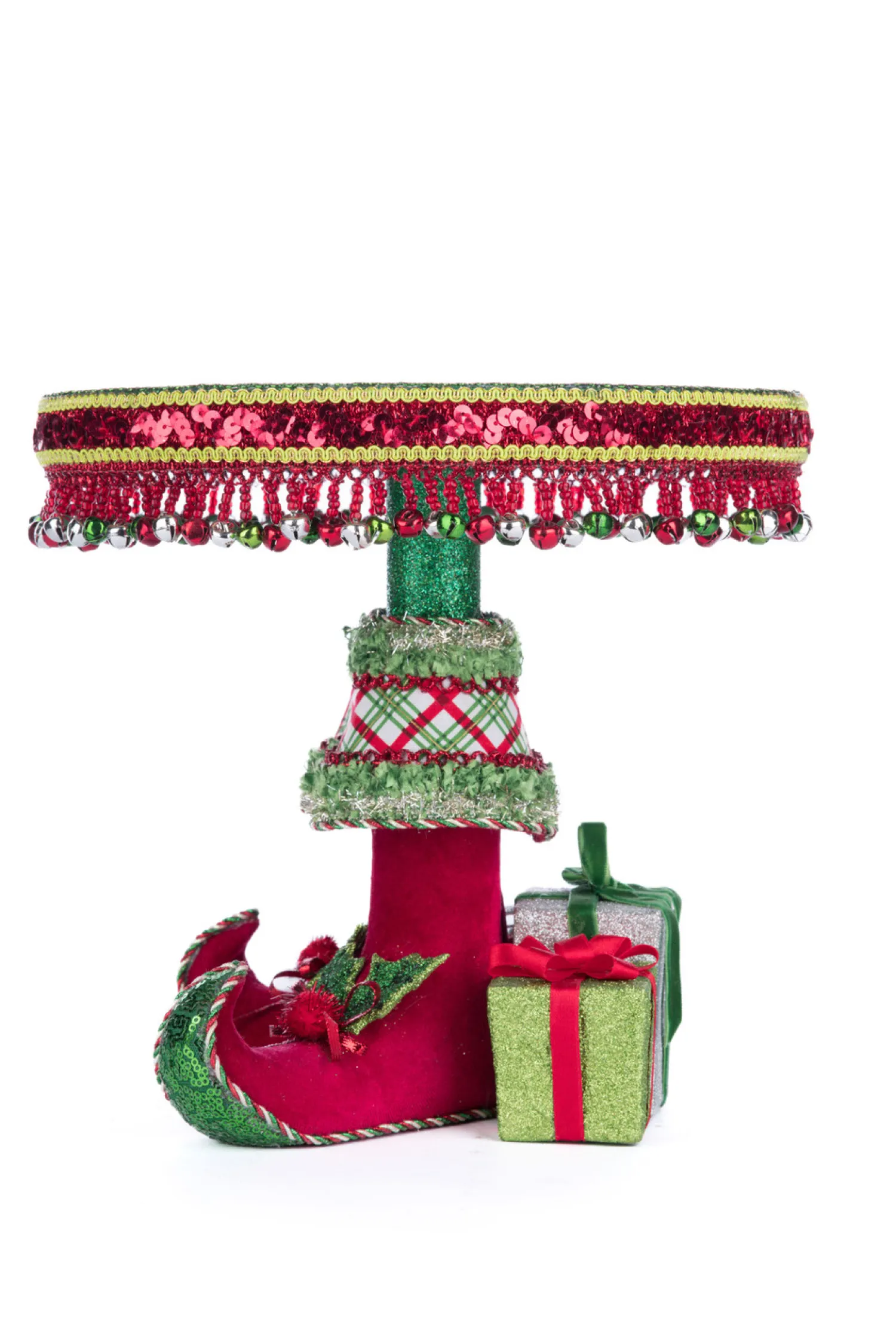 Online The Jolly Christmas Shop Katherine's Collection 10.75" Elf Boots Cake Plate Christmas Decoration 28-428347