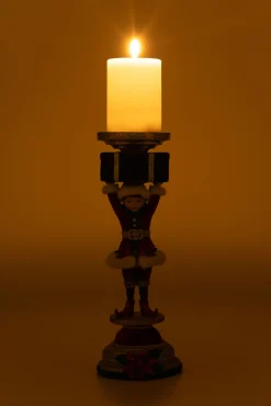 Outlet The Jolly Christmas Shop Katherine's Collection 13" Holiday Magic Elf Christmas Pillar Candle Holder 28-428325