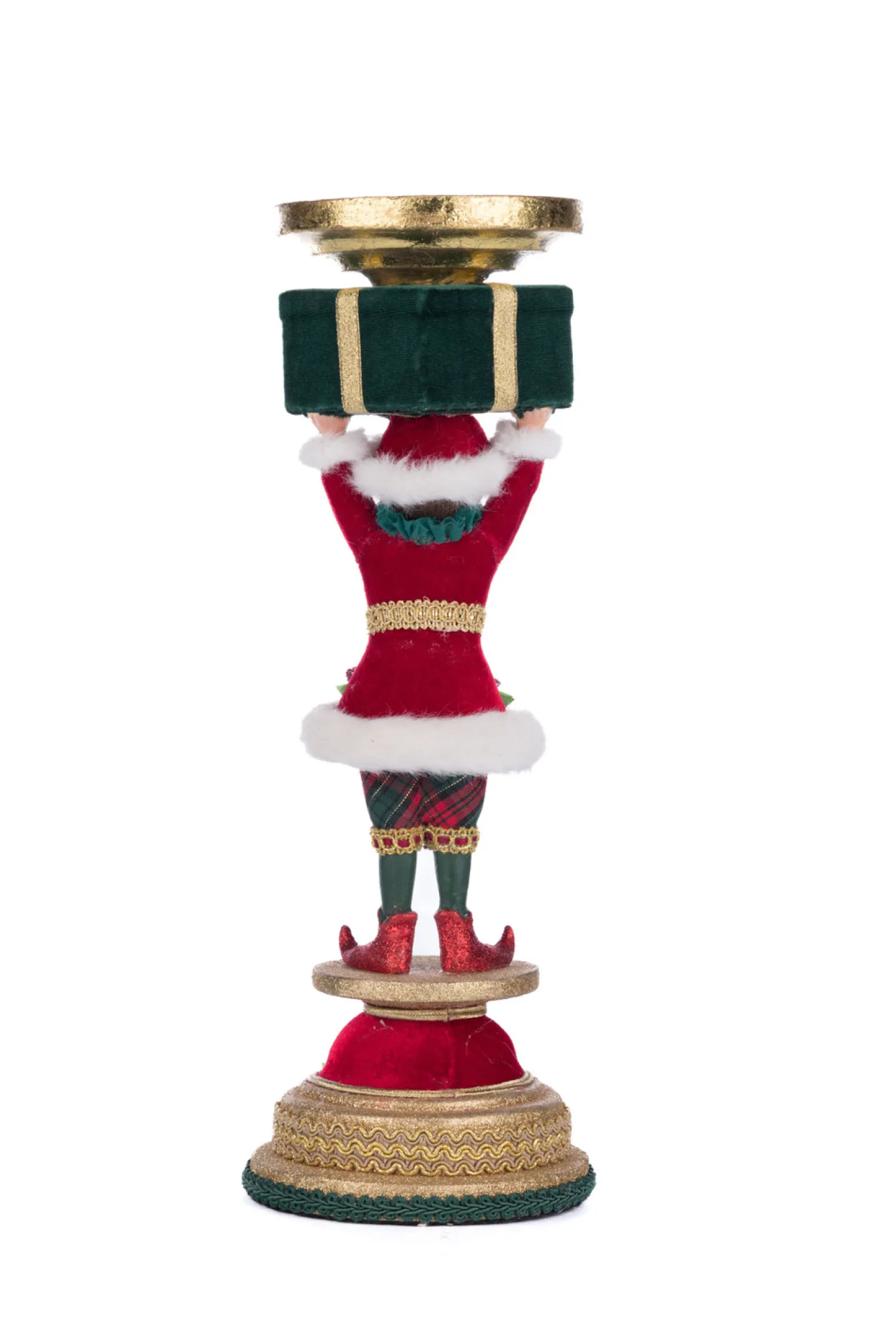 Outlet The Jolly Christmas Shop Katherine's Collection 13" Holiday Magic Elf Christmas Pillar Candle Holder 28-428325