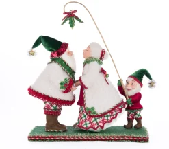 The Jolly Christmas Shop Katherine's Collection 14.5" Holly Woods Mr. And Mrs. Claus Under The Mistletoe Christmas Decoration 28-428516