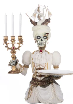 New The Jolly Christmas Shop Katherine's Collection 39" Lady Adelaid Apparition With Candelabra And Tray Pirate Halloween Decoration 28-428211