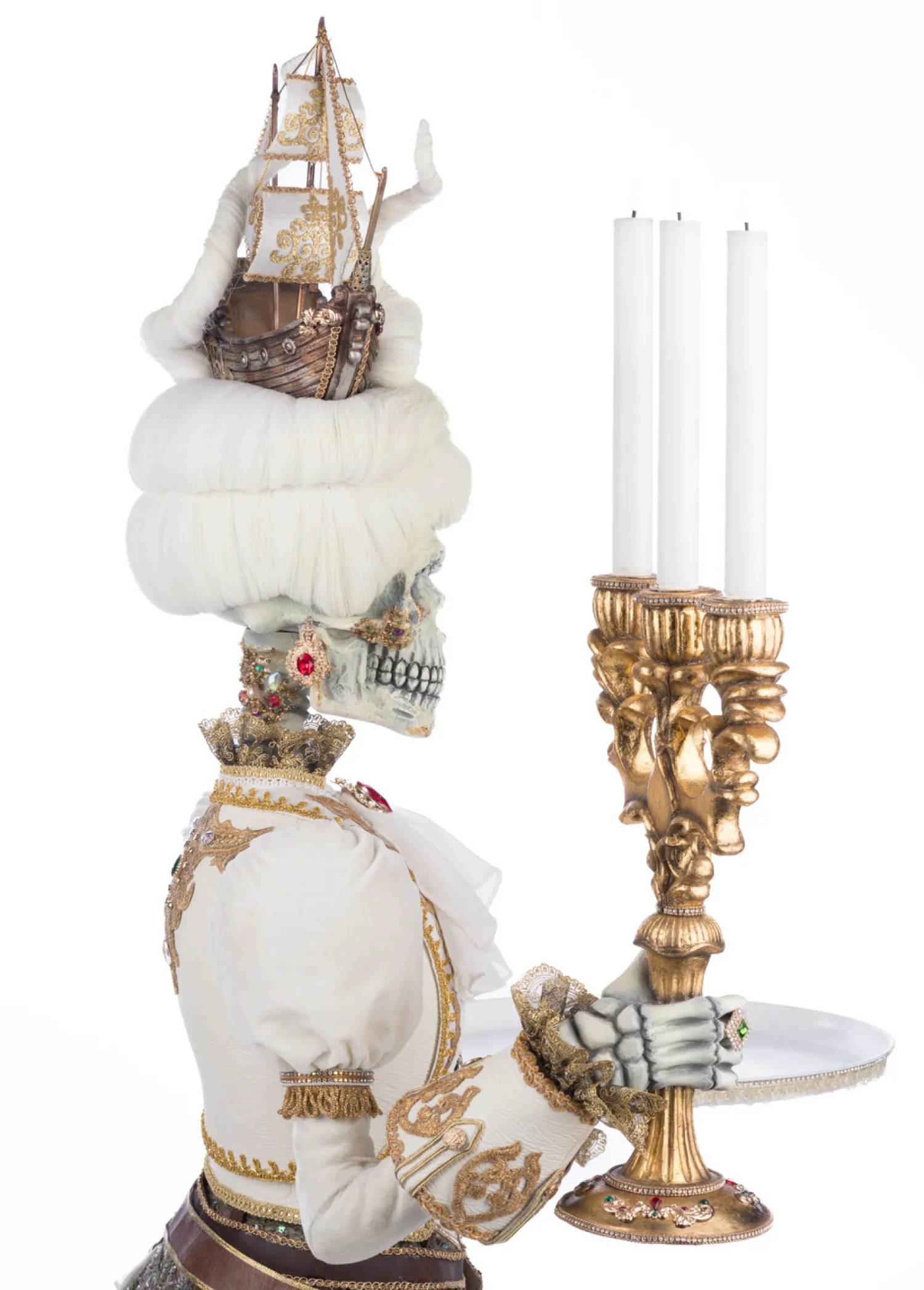 New The Jolly Christmas Shop Katherine's Collection 39" Lady Adelaid Apparition With Candelabra And Tray Pirate Halloween Decoration 28-428211