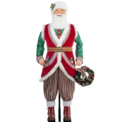 Hot The Jolly Christmas Shop Katherine's Collection 64" Life Size Seasoned Greetings Papa Nicolas Nutmeg Doll 28-328727
