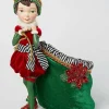 Clearance The Jolly Christmas Shop Katherine's Collection 12.5" Merry And Bright Elf With Bag Christmas Decorations 28-128276
