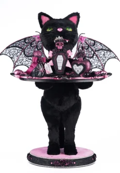 Outlet The Jolly Christmas Shop Katherine's Collection 7" Noir Cat-Bat Server Halloween Decoration 28-428139