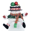 Best The Jolly Christmas Shop Katherine's Collection 13.25" Peppermint Palace Snowman Christmas Candy Container Lanky Leg 28-328529