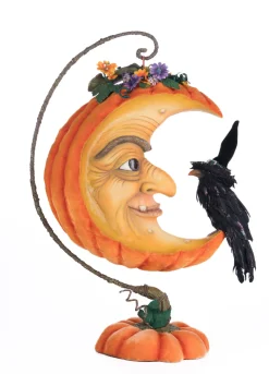 Clearance The Jolly Christmas Shop Katherine's Collection 27.5" Pumpkin Moon Witch Wall Piece Or Tabletop Halloween Decoration 28-428195