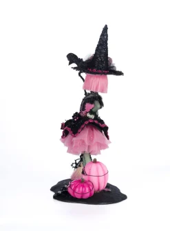Clearance The Jolly Christmas Shop Katherine's Collection 14.75" Rosalie Blackthorne Pink Tabletop Witch Halloween Decoration 28-428510
