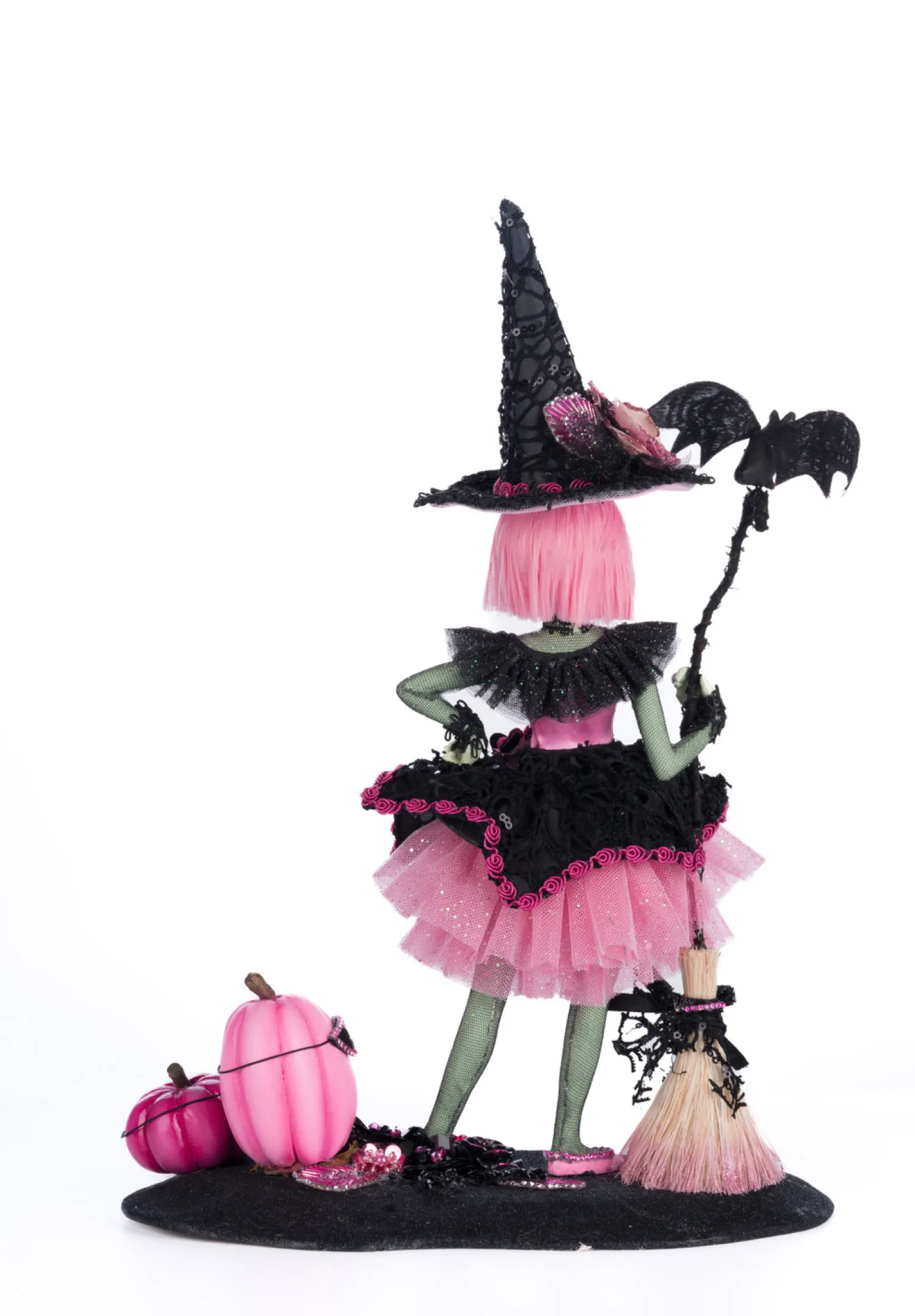 Clearance The Jolly Christmas Shop Katherine's Collection 14.75" Rosalie Blackthorne Pink Tabletop Witch Halloween Decoration 28-428510