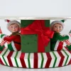 Sale The Jolly Christmas Shop Katherine's Collection 13.25" Santa Claus Is Coming To Town Naughty And Nice Cake Stand 28-128245