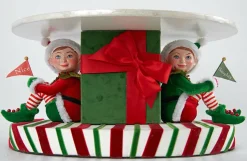 Sale The Jolly Christmas Shop Katherine's Collection 13.25" Santa Claus Is Coming To Town Naughty And Nice Cake Stand 28-128245