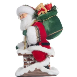Hot The Jolly Christmas Shop Katherine's Collection 20" Santa Climbing Chimney Tree Topper 28-328506