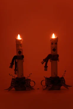 Best The Jolly Christmas Shop Katherine's Collection 12.5" Set Of 2 Village Of Holly Woods Caroling Candles Christmas Decoration 28-428536