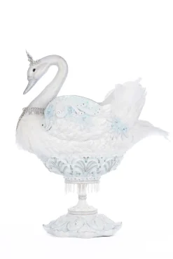 The Jolly Christmas Shop Katherine's Collection 24" Shimmering Swan Bowl Christmas Decoration 28-428298