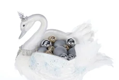 The Jolly Christmas Shop Katherine's Collection 24" Shimmering Swan Bowl Christmas Decoration 28-428298