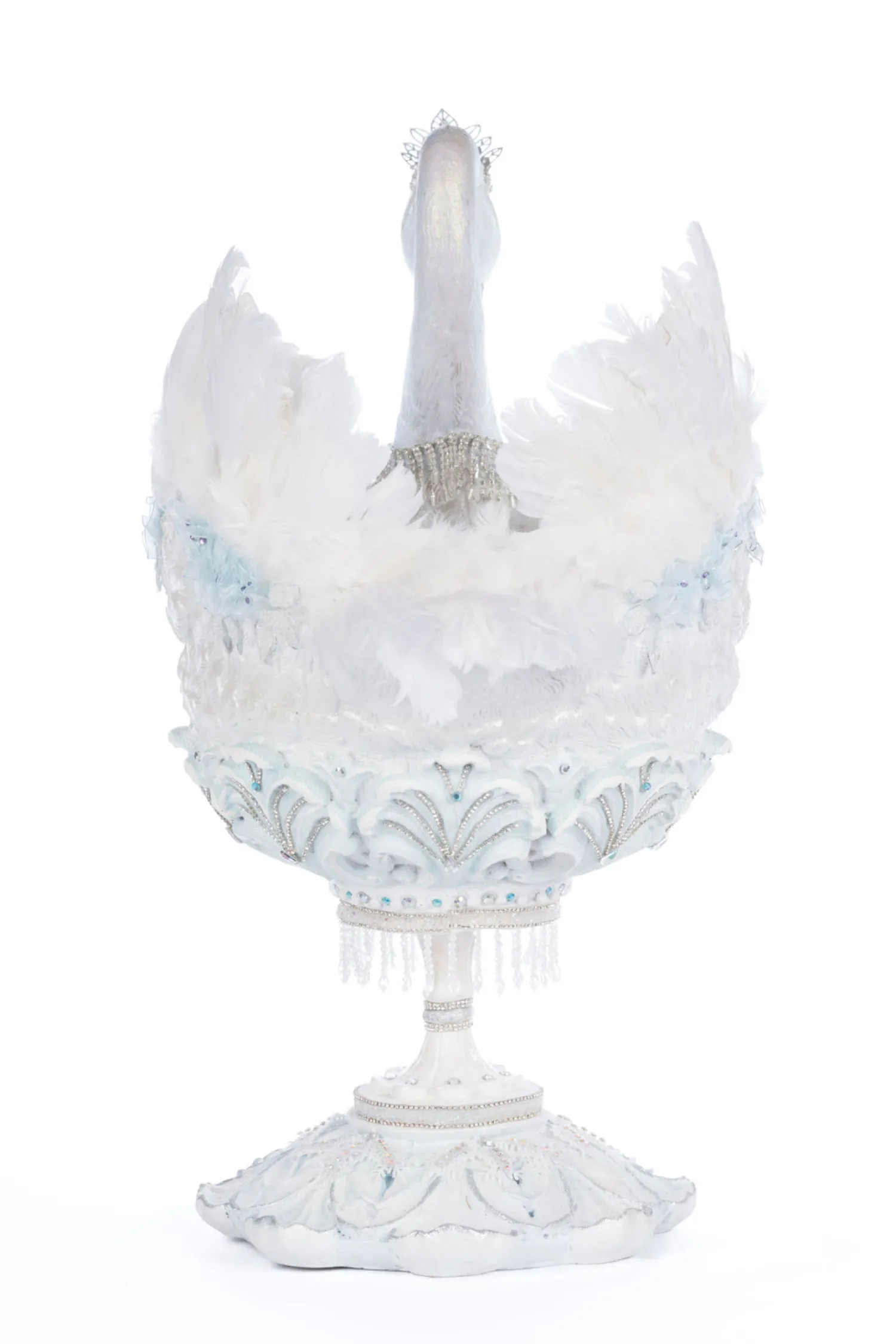 The Jolly Christmas Shop Katherine's Collection 24" Shimmering Swan Bowl Christmas Decoration 28-428298