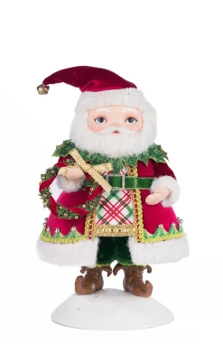The Jolly Christmas Shop Katherine's Collection 11" Silly Santa With Wreath Christmas Decoration 28-428345