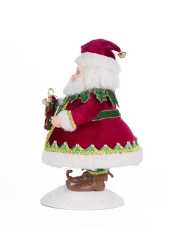 The Jolly Christmas Shop Katherine's Collection 11" Silly Santa With Wreath Christmas Decoration 28-428345