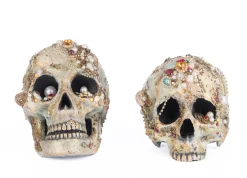 Discount The Jolly Christmas Shop Katherine's Collection 8.5" Tabletop Jewel Encrusted Skull Figures Set Of 2 Halloween Decoration 28-428214
